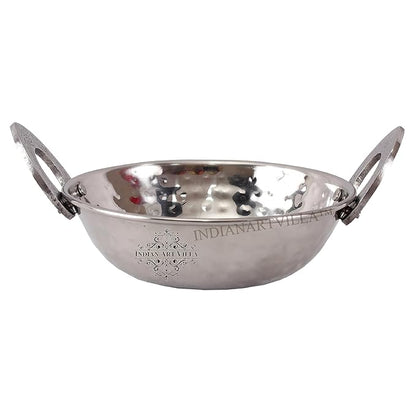 Indian Art Villa Steel Kadhai Kadai Wok Hammer Design - 200 gms