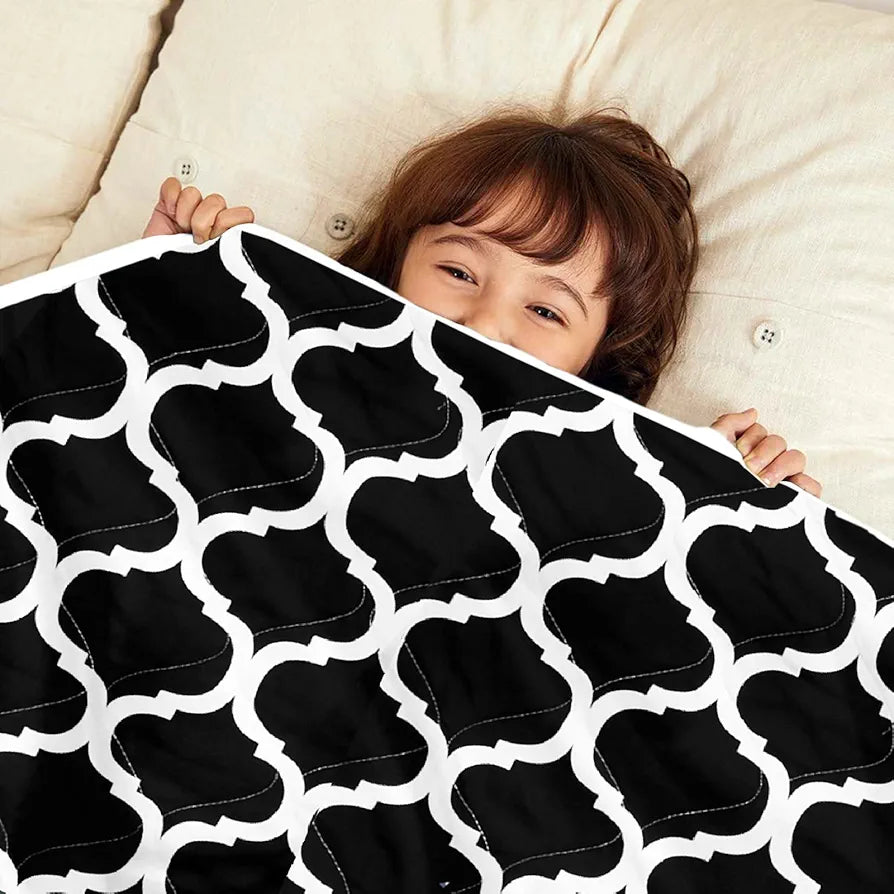 Divine Casa 120 GSM Microfiber Reversible Kids Single Bed Comforter Ultra-Soft Toddler Blanket Colour Caviar