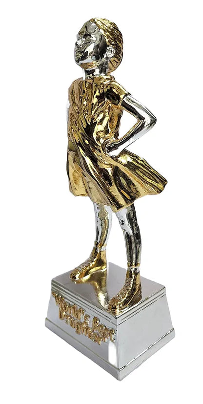 Gold Art India World's Best Daughter Figurine Silver & Gold Plated