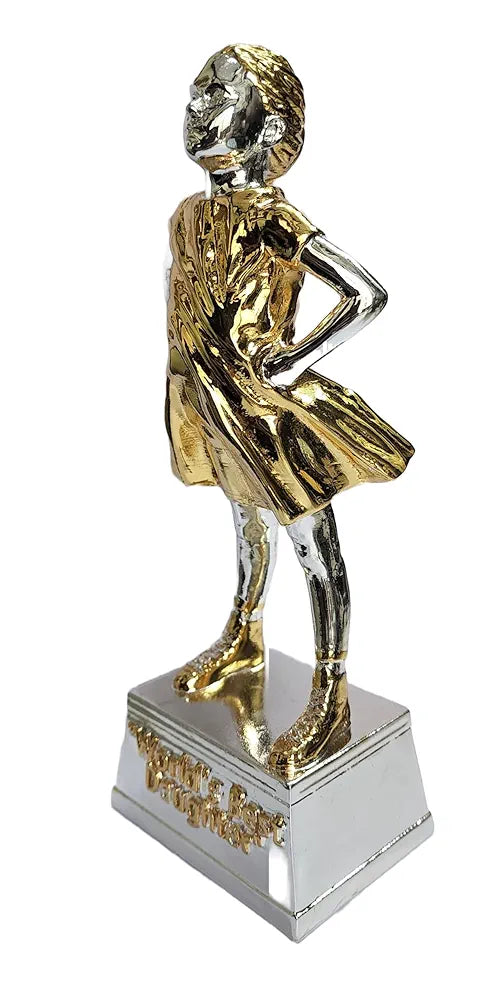 Gold Art India World's Best Daughter Figurine Silver & Gold Plated