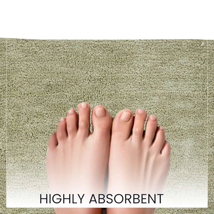 Sashaa World Microfiber Bathmat Colour Mist Green (Pack of 2)