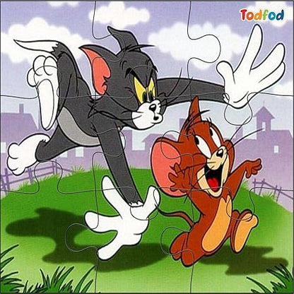 TodFod Wooden Jigsaw Puzzles Toy for Kids & Children Tom & Jerry 54 Pieces 6 in 1 Jigsaw Puzzles