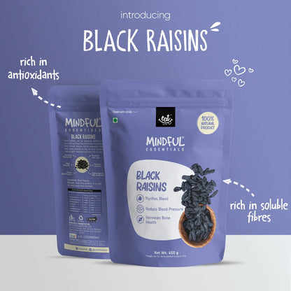 Eat Anytime Premium Black Raisins Seedless - 450 gms