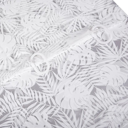 Kuber Industries Shower Curtain PVC Shower Curtain with Hooks Shower Curtain for Bathroom White