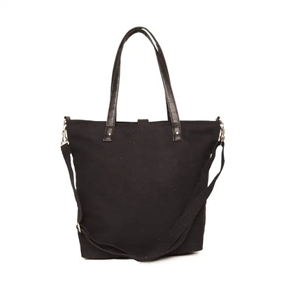 Astrid Cotton Tote Bags Dark Grey Textured
