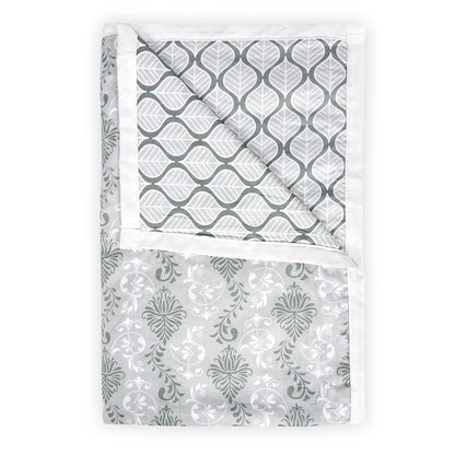 Divine Casa 120 GSM 100% Cotton Cambric 3 Layered Super Soft Jaipuri Razai Single Bed for Mild Winter Printed Reversible Dohar Colour Glacier Grey TC - 120