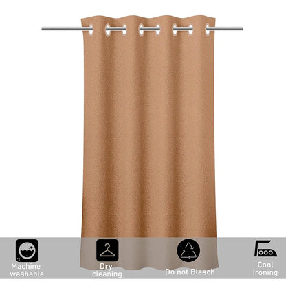 Kuber Industries Stylish Door Curtains for Living Room & Bedroom Web Net Colour Golden