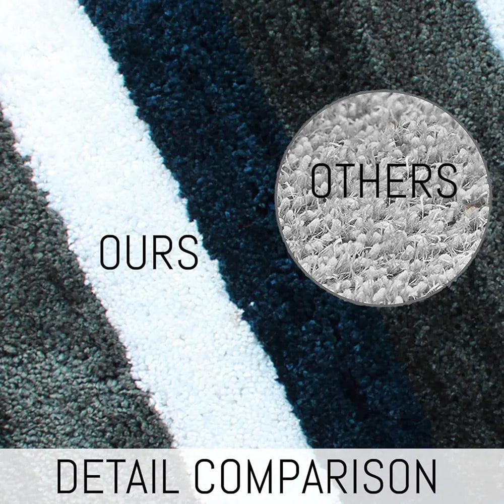 Luxe Home Bath Mat Super Soft Microfiber Non Slip Jericho Bathroom mats 40x60 cm Colour Forest Green