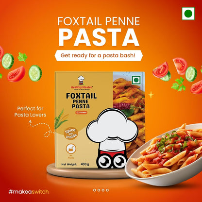 Healthy Master Multi Millet Foxtail Penne Pasta - 400 gms Each (Pack of 2)