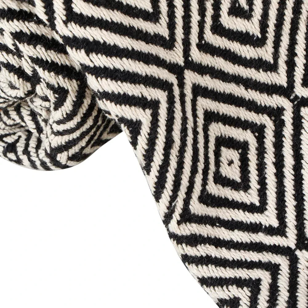 Sashaa World Cotton Throw Blanket Colour Black