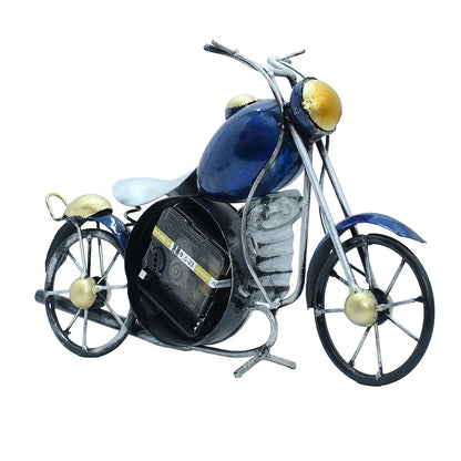 Kraftskala Vintage Royal Bullet Motor Bike with Antique Clock Blue