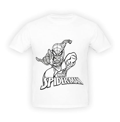 Ratna's Paint Your T-shirt Marvel Spiderman Theme Diy Kit With Free Size T-shirt for 5-12 Years Kids | Spiderman