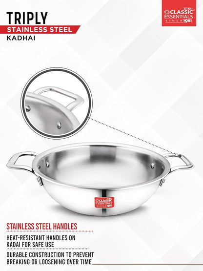Classic Essentials Triply Kadhai 28cm 4L