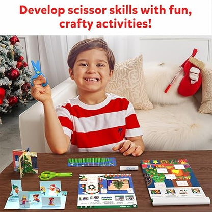 Skillmatics Art & Craft Christmas Kit Snip Snip Holiday Magic Practice Scissor Skills with Activity Book