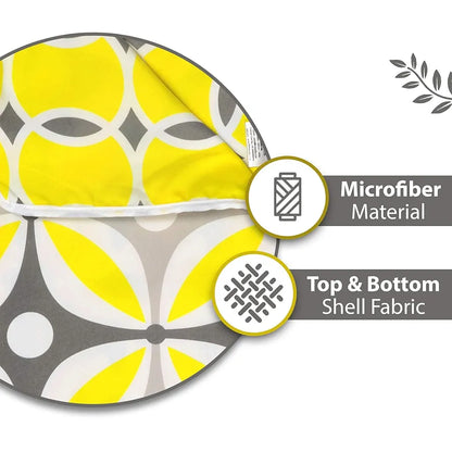 Divine Casa 120 GSM Microfiber Double Dohar Soft & Lightweight Throw Blanket Petal Lattice Pattern Colour Mustard Yellow