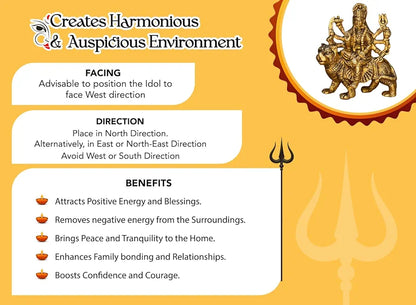 Ekhasa Pure Brass Durga Maa Idol Durga Murti Durga Maa