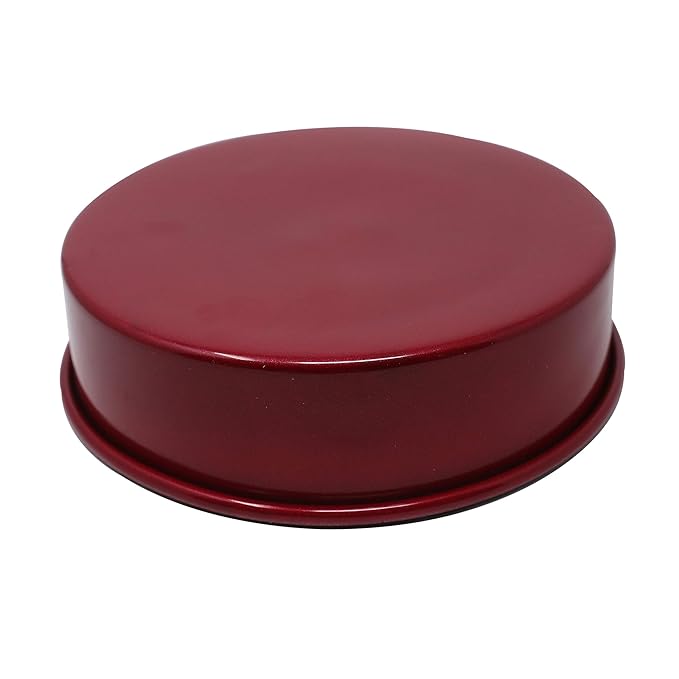 Hazel Non-Stick Cake Mould Heavy Gauge Aluminium Cake Mould Set of 1 Round Shape Red