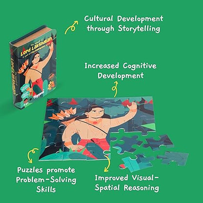 Toynama Educational Toys for Kids - Lakshman 25 Pcs Jigsaw Puzzles Ages 2+ Cultural Interactive