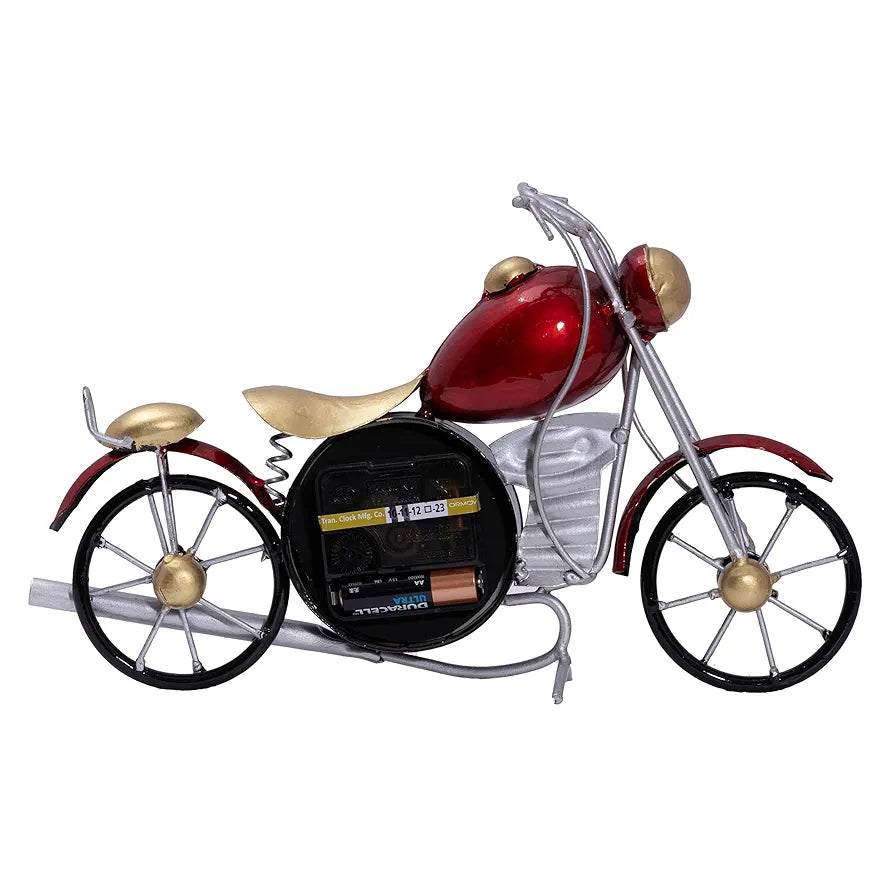Kraftskala Vintage Royal Bullet Motor Bike with Antique Clock