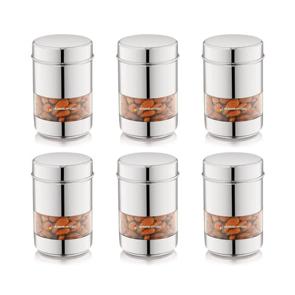 Human Hydro Stainless Steel Storage Containers - Set of 6 (750ml Each)