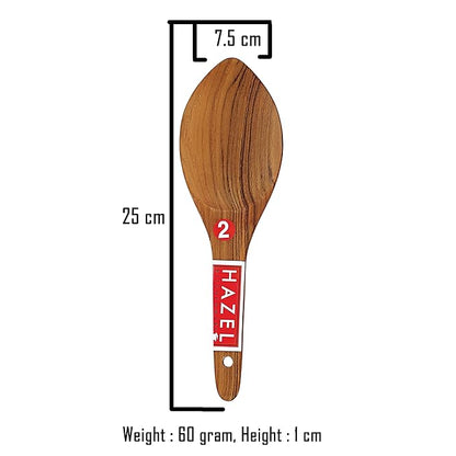 Hazel Wooden Rice Spoon Non Stick Serving Spatula Scoup for Serving