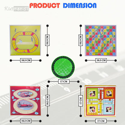 Kids Mandi Ultimate Fun 5-in-1 Board Game Set for Kids & Family