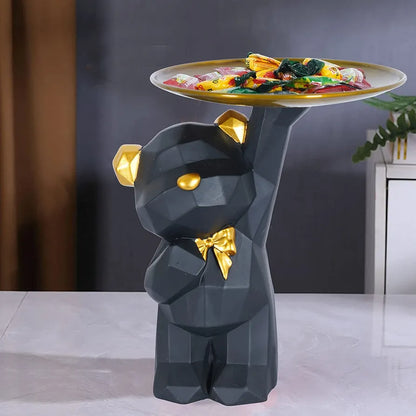 Zart Cool Dog Showpiece for Home Decor Showpiece Black Dog Sta