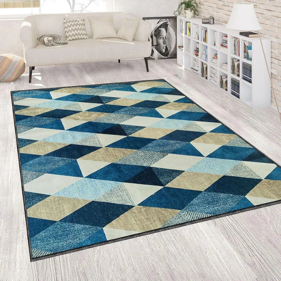 BSB Home 3D Jet Multi Printed 3D Jet Vintage Persian Carpet Rug Runner and Carpets for Living Area