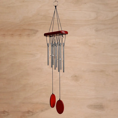 sculpmart Wood Wind Chimes Red 8-Pipe