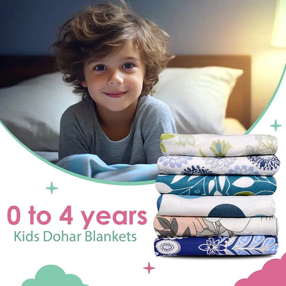 Divine Casa Floret 100% Cotton Single Kids Dohar 120 GSM Soft & Lightweight Throw Blanket Colour Rose Pink