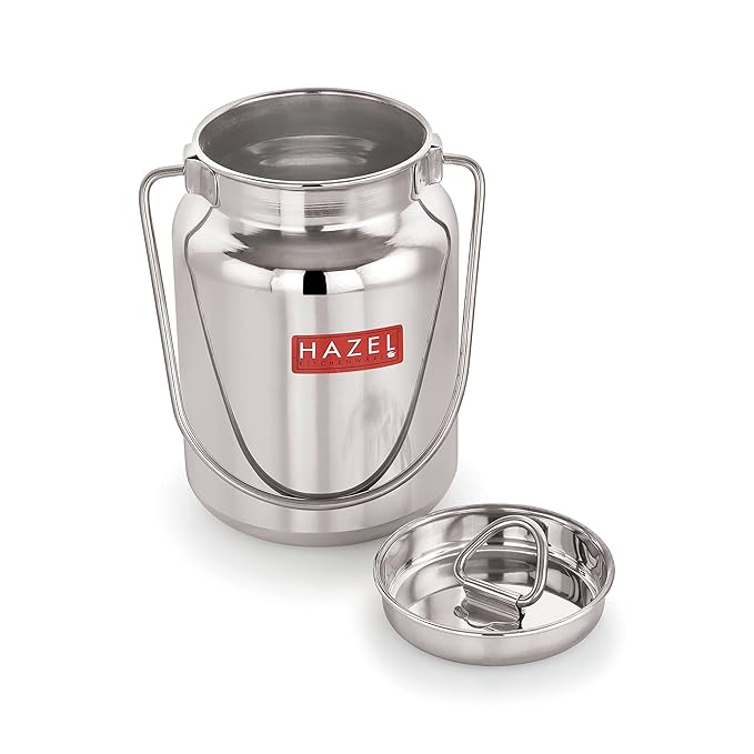 Hazel Stainless Steel Oil and Ghee Air Tight Container 1 Litre Oil Pot Container for Kitchen Storage