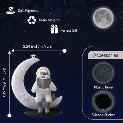 Street27 Astronaut Sitting on Moon Figurine Showpiece for Home Décor Idols