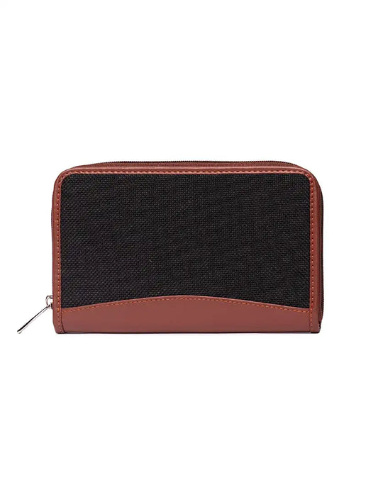 Zouk Wallets for Women Handmade Wallets for Females Vegan Leather and Jute
