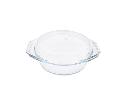 Borosil Glass Casserole Oven And Microwave Safe Serving Bowl with Glass Lid | 1 Litre