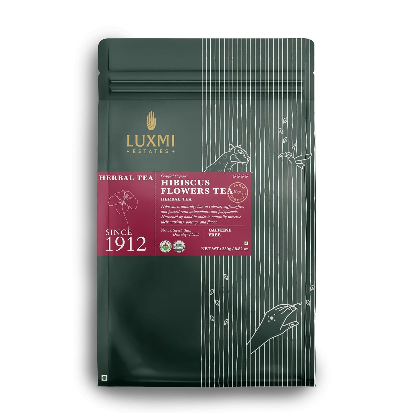 Luxmi Estates Organic Hibiscus Flower Loose Tea - 250 gms