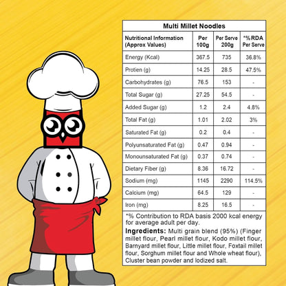 Healthy Master Multi Millet Noodles - 200 gms Each (Pack of 2)