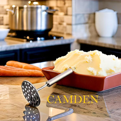 Camden Stainless Steel Potato Masher and Vegetables Masher Paav Bhaji Masher Silver