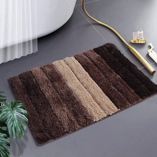 Luxe Home International Microfiber Luxe Home Bath Mat Super Soft Anti Skid Luxury Mats 40X60 Cm Colour Walnut