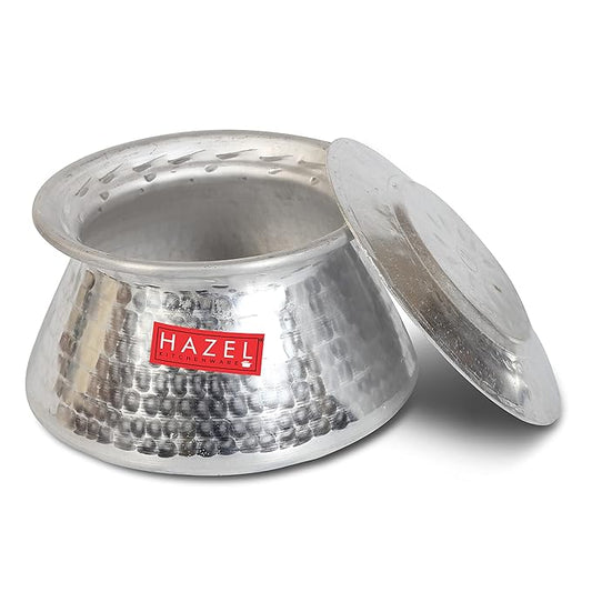 Hazel Handi for Cooking 3200 ml Aluminium Biriyani Pot with Lid Aluminium Handi