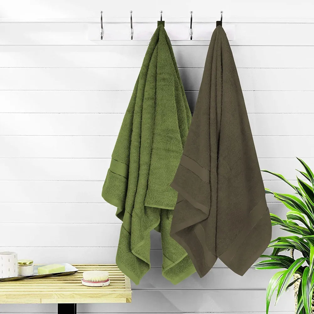 Cloth Fusion Cotton 500 GSM Towels for Bath Large Size Set of 2 Ultra Soft Bath Towel for Women and Men