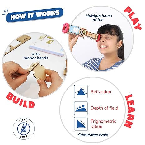 Smartivity Telescope Toy for Kids Measure Height & Distance Best Birthday Gift for Boys & Girls