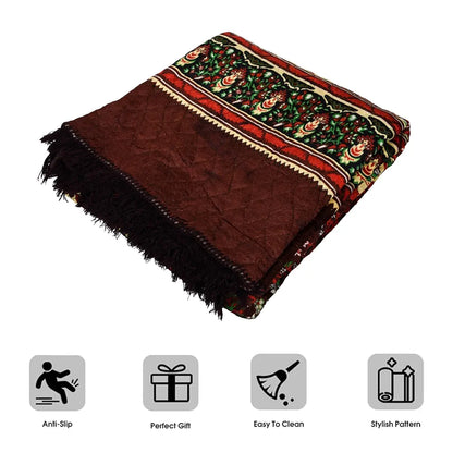 Kuber Industries Carpet Velvet Carpet-Rug for Home Decor Carpet Rug for Bedroom Brown