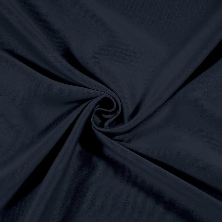 Cloth Fusion Blackout Door Curtains 8 Feet Long Set of 2 Indigo Blue
