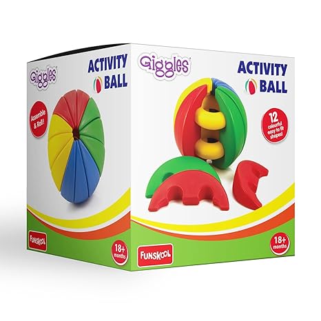 Funskool Giggles Activity Ball Crawling baby toy Baby ball Learning Activity Toy Multicolour