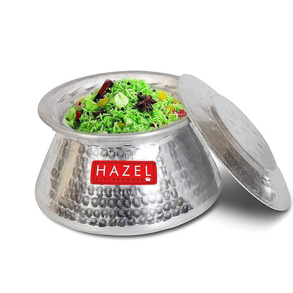 Hazel Aluminium Hammered Finish Kadhai Handi 2.45 Ltr