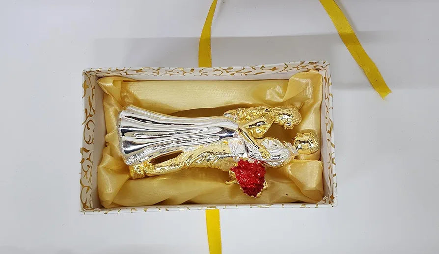 Gold Art India Couple Figurine Gold-Silver Plated Finish