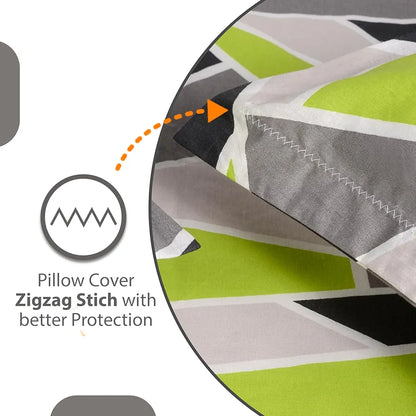 Divine Casa - 144 TC Super Soft 100% Cotton Bedsheet for Double Bed  144 Thread Count Colour Lime Grey