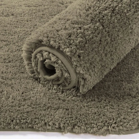 Luxe Home International Microfibre Rectangular Bath mat Super Soft Anti Skid Newman Mats For Bathroom 40X60 Cm,Taupe