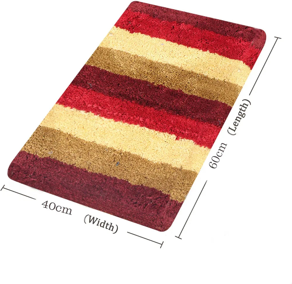 Luxe Home Bath Mat Super Soft Microfiber Non Slip Jericho Bathroom mats 40x60 cm Colour Cherry