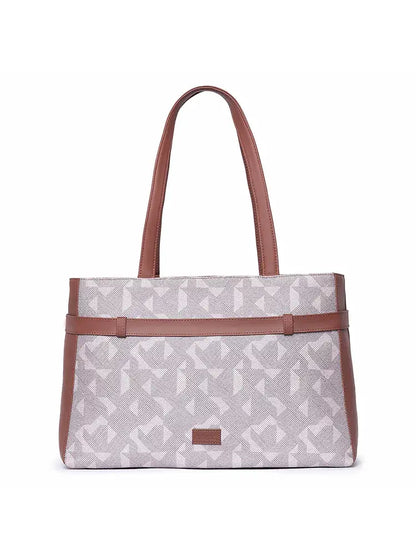 Zouk Women's Jute Handcrafted Vegan Leather Statement Office Shoulder Bag